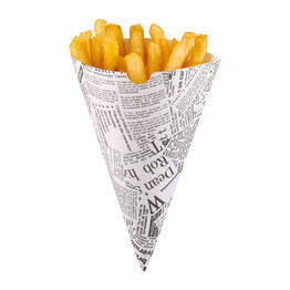 Newsprint Paper Chip Cone Medium