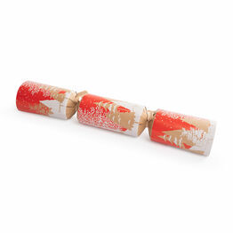 Red & White Plastic Free Christmas Crackers - 12" Winter's Tale - E2 Content
