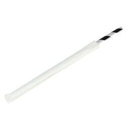 2 Ply Wrapped Paper Straw - Black & White