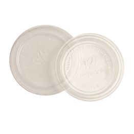 Vegware CF736 2/4oz PLA Portion Pot Lids alternative