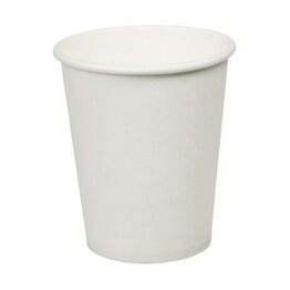 8oz White Single Wall Cup