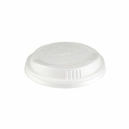 79mm White CPLA Hot Lids To Fit 8oz Cups