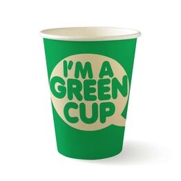 12oz Single Wall "I'm a Green Cup" Aqueous Hot Cup