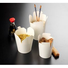 Disposerve 26oz White Round Food Pail / Container alternative