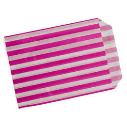 Stronghold Striped Pink Paper Bag 13 x 18 cm (5" X 7")