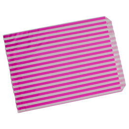 Stonghold Striped Pink Paper Bag 24 x 36 cm (10" X 14")