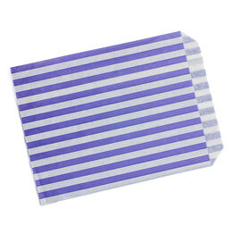 Stonghold Striped Purple Paper Bag 18 x 23 cm  (7" X 9")
