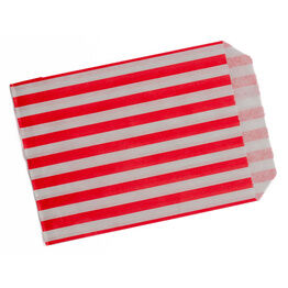 Stonghold Striped Red Paper Bag 13 x 18 cm (5" X 7")