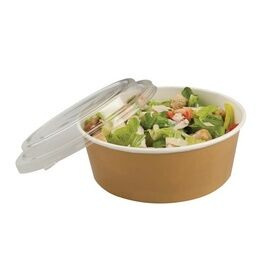 Colpac Recyclable Kraft Salad Pots With Lid Large 550ml / 20oz