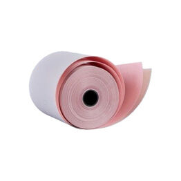 Paper Till Roll 2ply Pink & White Paper 76 x 76mm