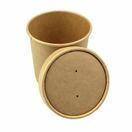 Paper Soup Cup &amp; Lid 8oz Kraft Combi-pack additional 1
