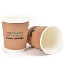 Custom Print 8oz Double Wall Brown Compostable Paper Kraft Cup additional 1