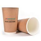 Custom Print 16oz Double Wall Brown Compostable Paper Kraft Cup additional 1