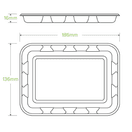 Bio Cane Produce Trays Natural 7" x 5" additional 2