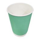 Fiesta Recyclable Coffee Cups Ripple Wall Turquoise 340ml / 12oz additional 4