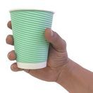 Fiesta Recyclable Coffee Cups Ripple Wall Turquoise 340ml / 12oz additional 5