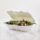 Vegware VA-SH89 Compostable Bagasse Clamshell Hinged Meal Boxes 228mm additional 5