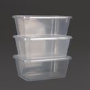 Fiesta Recyclable Plastic Microwavable Containers with Lid Large 1000ml additional 2