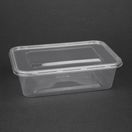 Fiesta Recyclable Plastic Microwavable Containers with Lid Medium 650ml additional 1