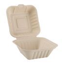Fiesta Compostable Bagasse Burger Boxes Natural Colour 152mm FC542 additional 4
