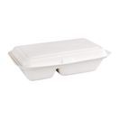 Fiesta Compostable Bagasse Hinged 2-Compartment Food Containers 253mm additional 4