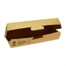 Notpla 8"x3" Clamshell Hot Dog Boxes - Kraft (350 Pack) additional 1