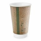Vegware VDW-16 16oz Double Wall Brown Kraft Cup - Custom Print additional 3