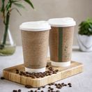 Vegware VDW-16 16oz Double Wall Brown Kraft Cup - Custom Print additional 5