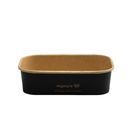 Vegware SBC-16 16oz/500ml Rectangular Black Paper Food Container additional 1