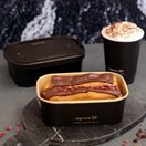 Vegware SBC-16 16oz/500ml Rectangular Black Paper Food Container additional 2