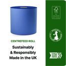 2ply Blue Recycled Centrefeed Rolls 150 Metre additional 2
