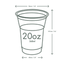 Vegware 20oz PLA Plain Cold Cup, 96-Series - R600Y additional 2