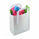 Small White Paper Carrier Bags Tape Handle 18cm x 21.5cm x 8.5cm additional 1