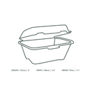 Vegware 6in Heavyweight Bagasse Burger Box - HW-B003 additional 3