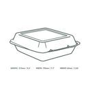 Vegware 8in Square Bagasse Lunch Box - VB08 additional 3