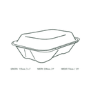9 X 6in Large Bagasse Clamshell Va-Sh89 additional 3