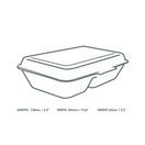 Vegware 9 X 6in Two Compartment Bagasse - B002 additional 3