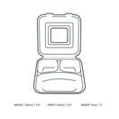 Vegware 9in 3-Comp Bagasse Lunchbox - VB09-3 additional 3