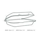 Vegware VB12NW 12 X 6in/310 X 145mm Nourish Moulded Fibre Clamshell additional 3