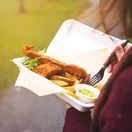 Vegware VB12NW 12 X 6in/310 X 145mm Nourish Moulded Fibre Clamshell additional 2