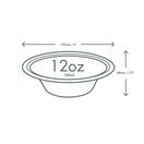 Vegware L003NW 12oz/360ml Nourish Moulded Fibre Bowl additional 3