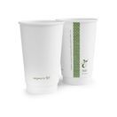 Vegware VDW-W16 16oz Double Wall White Cup additional 1