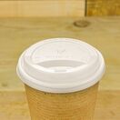 Vegware VLID89S 89mm CPLA Hot Cup Lid (Fits 10 - 20oz Cup) additional 2