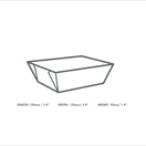 Vegware MFT-6X6 6 X 6in Microflute Food Tray additional 3