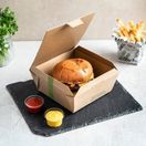 Vegware MFB-6X6 6 X 6in Microflute Hinged Hot Box additional 2