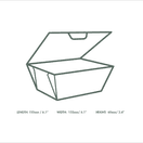 Vegware MFB-6X6 6 X 6in Microflute Hinged Hot Box additional 3