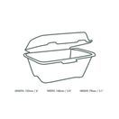 Vegware 6in/150mm Nourish Moulded Fibre Burger Box - B003NW additional 3