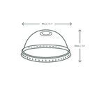 Vegware C76D-CH 76-Series PLA Dome Lid, Straw Slot additional 2