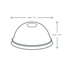 Vegware 89-Series Nourish Moulded Fibre Cold Cup Dome Lid, Straw Slot - BLID89D-CH additional 3