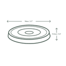 Vegware BLID89F-CH 89-Series Nourish Moulded Fibre Cold Cup Flat Lid - Straw Slot additional 2
